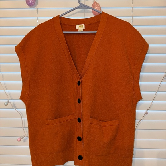 Anthropologie Maeve Button Down Sweater Vest Large - Picture 3 of 4